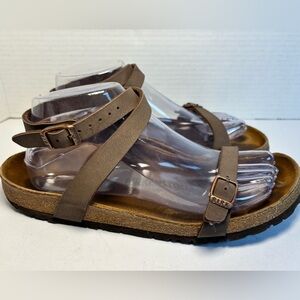 Birkenstock Yara Ankle Strap Sandals Women’s EU 40 US 9 Tobacco Brown Leather